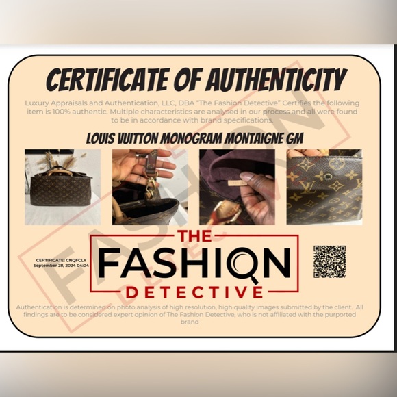 Authentic Louis Vuitton Montaigne Handbag Monogram Canvas GM Brown+ COA - Picture 3 of 16